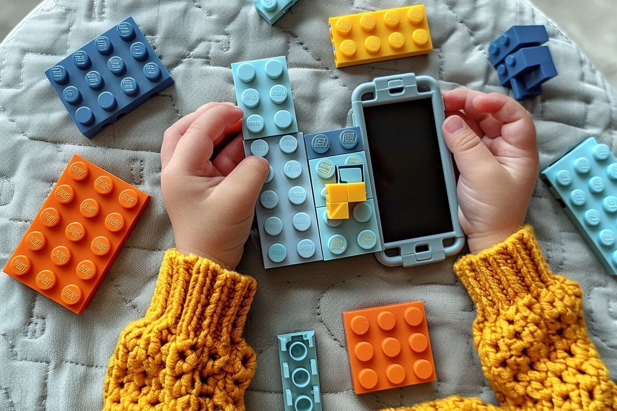 Un support de téléphone pratique et original à réaliser avec des Lego et vos enfants